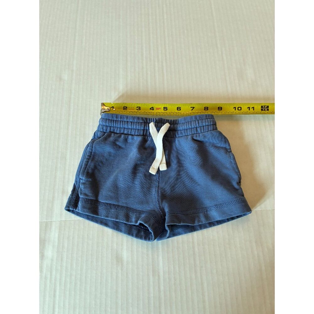 Hanna Andersson Kids Blue Cotton Pull On Shorts Drawstring Pockets 2T